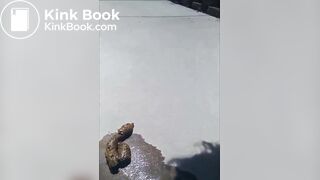 cute and sexy girl pooped and peed