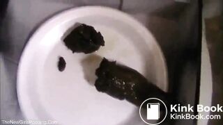 older woman shitting