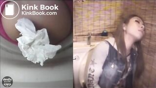 stuffing toilet paper
