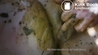 Amateur Couple having messy Scat Sex in front of a Cam