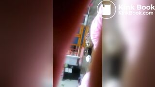 Korean girl caught on the toilet