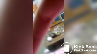 Korean girl caught on the toilet