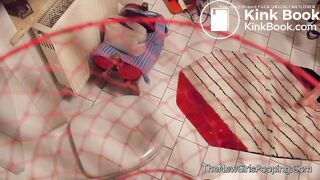 Spycam sexy teen toilet farting and pooping