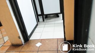 Spy toilet in gas station farts