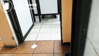 Spy toilet in gas station farts