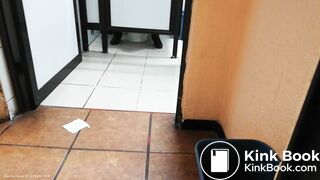 Spy toilet in gas station farts
