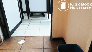 Spy toilet in gas station farts