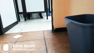 Spy toilet in gas station farts