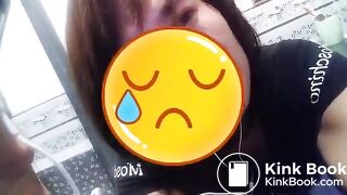 Indonesian girl working abroad sensually poop