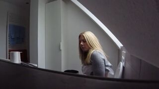 Spycam of sexy teen toilet pooping