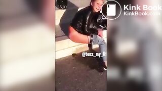 Sexy teen public pooping - video 6