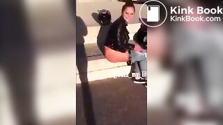 Sexy teen public pooping - video 6