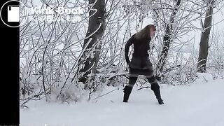 young sexy girl shit in the street