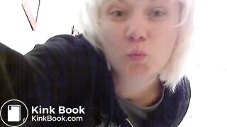 blond toilet shitting dirty girl