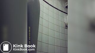 pooping and pissing woman in toilet, pooping at 31.11