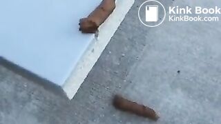 Queen takes a big sausages