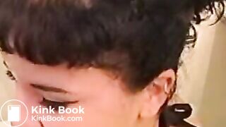 Cute teen shits in the toilet for us