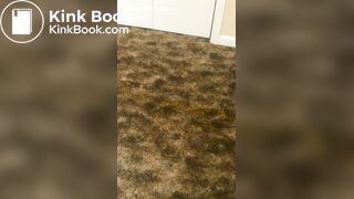 Ebony Bbw Blasting shit on Carpet/Wall