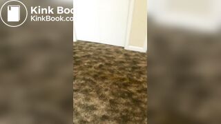 Ebony Bbw Blasting shit on Carpet/Wall