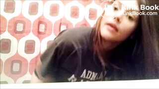 Super cute girl poops