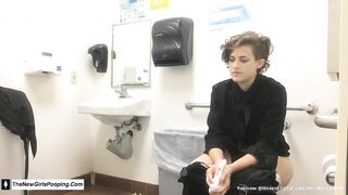 Sexy teen public toilet pooping - video 3