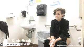 Sexy teen public toilet pooping - video 3