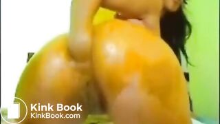 Hot latina babe dirty anal dildo suck and fist