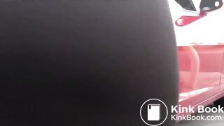 black girl walking around farting in public and shits