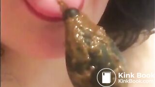 Perfect scat pig. I want her shit into my mouth!