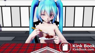 Miku Scat Eating from Plate with Spoon (New Ending)