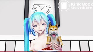 Miku Scat Eating from Plate with Spoon (New Ending)