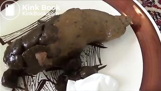 Poop on plate
