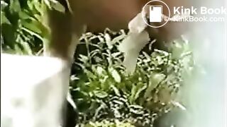 Girl pooping outdoor - video 5