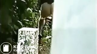 Girl pooping outdoor - video 5