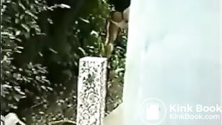 Girl pooping outdoor - video 5