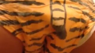 Pooping Tiger Print Diaper