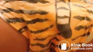 Pooping Tiger Print Diaper