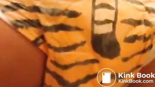 Pooping Tiger Print Diaper