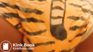 Pooping Tiger Print Diaper