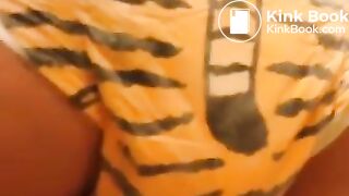 Pooping Tiger Print Diaper
