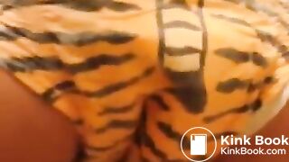 Pooping Tiger Print Diaper