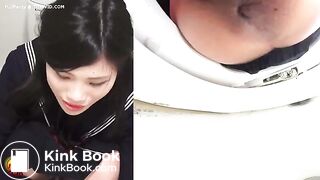 pulling leg up to the toilet