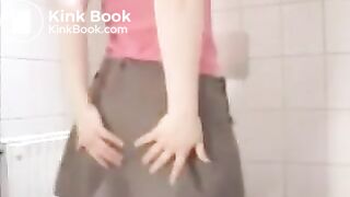 young sexy girl shit toilet