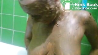 Full body and face shit smear