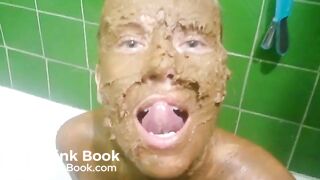 Full body and face shit smear