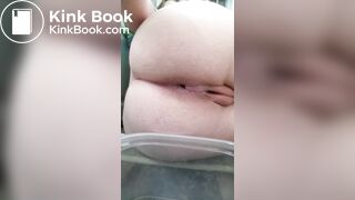 big white ass shitting