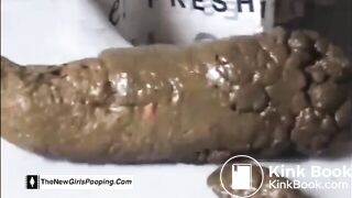 pretty girl shitting nice huge turd