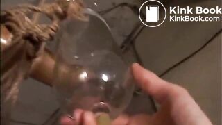 Suspended Bondage Enema & Pooping Cute Girl