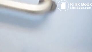 sexy black haired girl poops