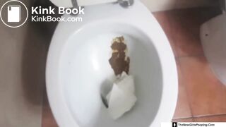 Chubby With A Big Ass Drinks Coffee Then Shit On Toilet